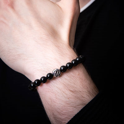 ≪Artemis Classic/アルテミスクラシック≫トレサリーオニキス数珠ブレスレット ACB0115