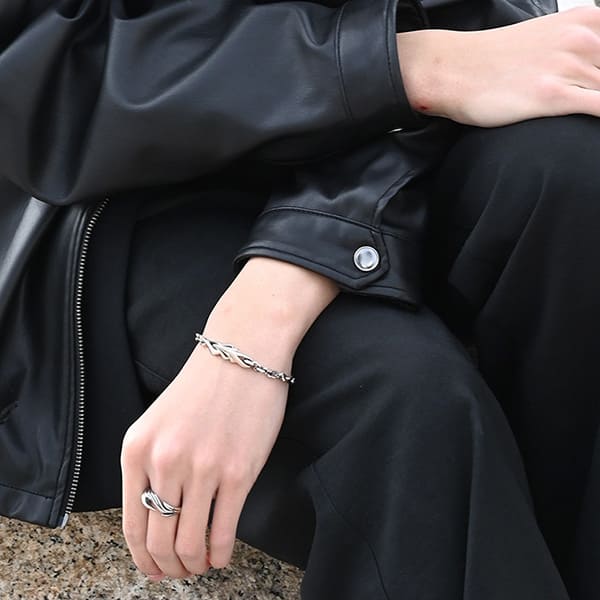 ≪DAgDART/ダグダート≫【STARE】チェーンシルバーブレスレット