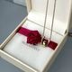 ≪SERASTINY -petit- / セラスティニー ペティ≫-うさぎ-/ホースシュー　天然ダイヤモンドネックレス　イエローゴールド　SUS316L　