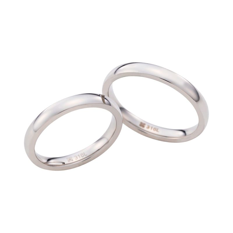 ≪white clover/ホワイトクローバー≫ペアリング 甲丸 リングホルダー チェーン 3点セット ステンレス 