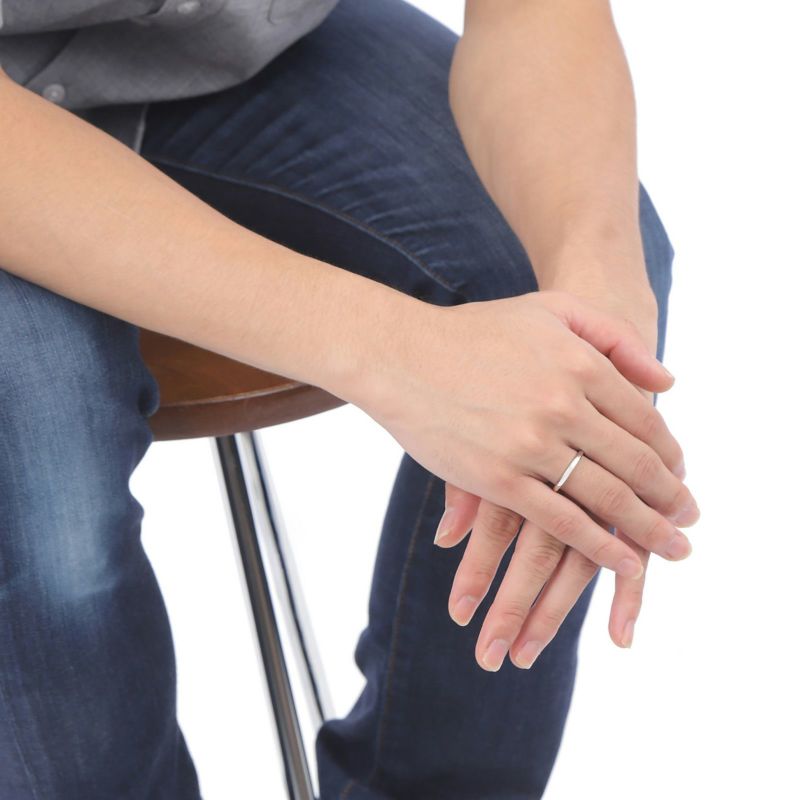 ≪white clover/ホワイトクローバー≫ペアリング 甲丸 リングホルダー チェーン 3点セット ステンレス 