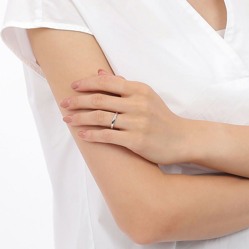 ≪white clover/ホワイトクローバー≫ペアリング 甲丸 リングホルダー チェーン 3点セット ステンレス 