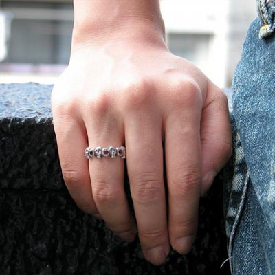 販売終了≪PennyBlack/ペニーブラック≫スカルモチーフ シルバーリング WH