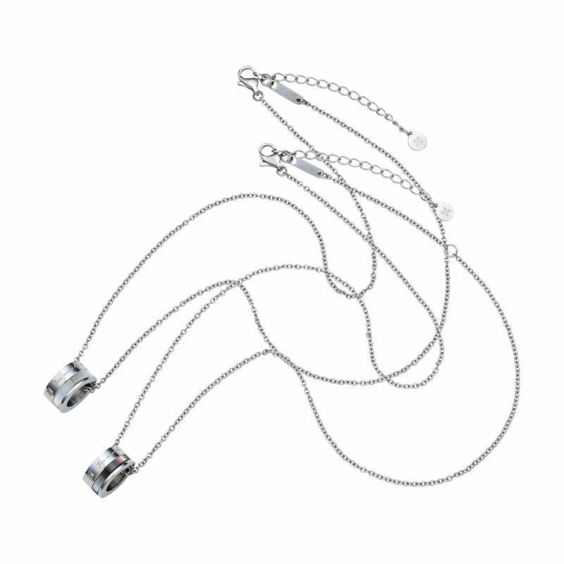 ≪white clover/ホワイトクローバー≫ペアネックレス ステンレス