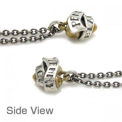 ≪PennyBlack/ペニーブラック≫ハート リボン ブラス×シルバーペンダント