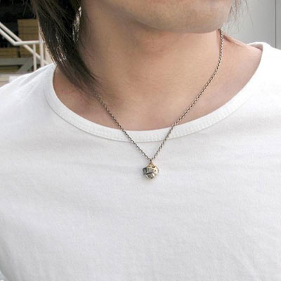 ≪PennyBlack/ペニーブラック≫ハート リボン ブラス×シルバーペンダント