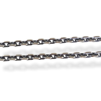 ≪アルテミスクラシック≫4面カットあずきシルバーチェーン4mm燻し ACCN0072