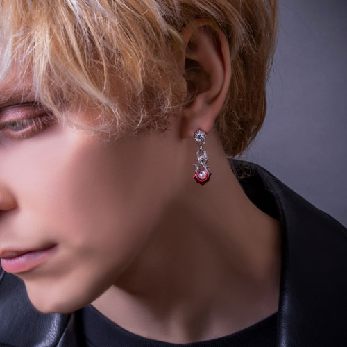 ≪Artemis Kings/アルテミスキングス≫赤彩フィッシュフックピアス AKE0121