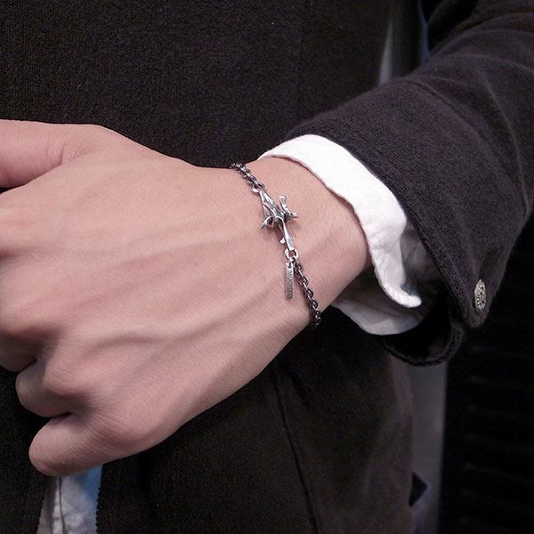 ≪DAgDART/ダグダート≫【MOCHA】イカリモチーフ シルバーブレスレット 