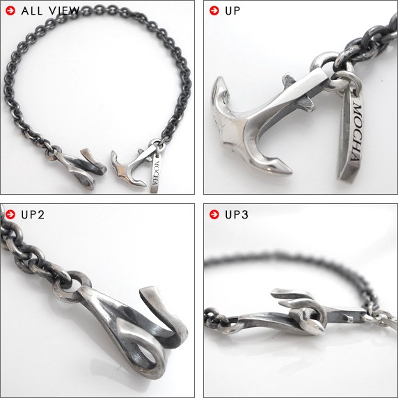 ≪DAgDART/ダグダート≫【MOCHA】イカリモチーフ シルバーブレスレット 