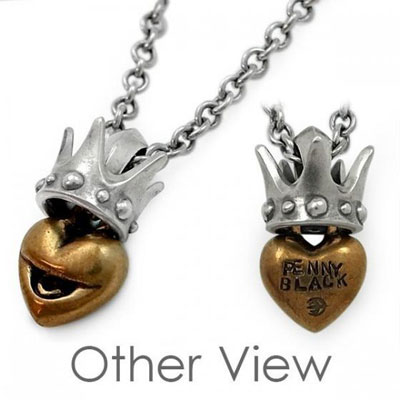 ≪PennyBlack/ペニーブラック≫ハート クラウン ブラス×シルバーペンダント