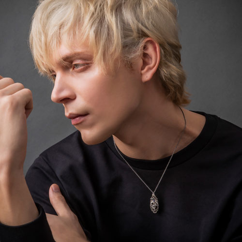 ≪Artemis Kings/アルテミスキングス≫黒薔薇ペンダント　AKP0141