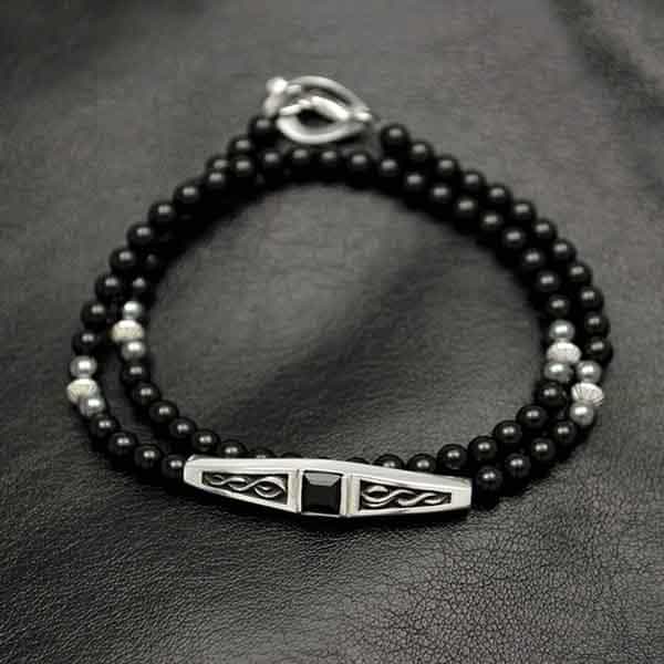 ≪DAgDART/ダグダート≫【D.four -XXXX fourth-】ビーズ×シルバーブレスレット◇シルバーアクセスタイルマガジン Vol.22掲載アイテム 