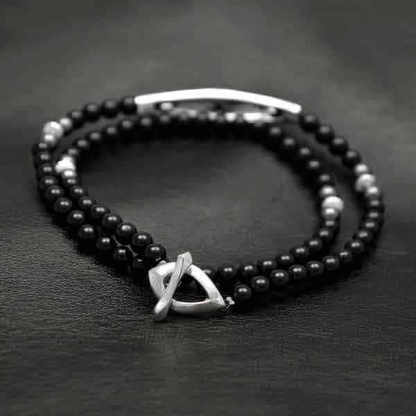 ≪DAgDART/ダグダート≫【D.four -XXXX fourth-】ビーズ×シルバーブレスレット◇シルバーアクセスタイルマガジン Vol.22掲載アイテム 