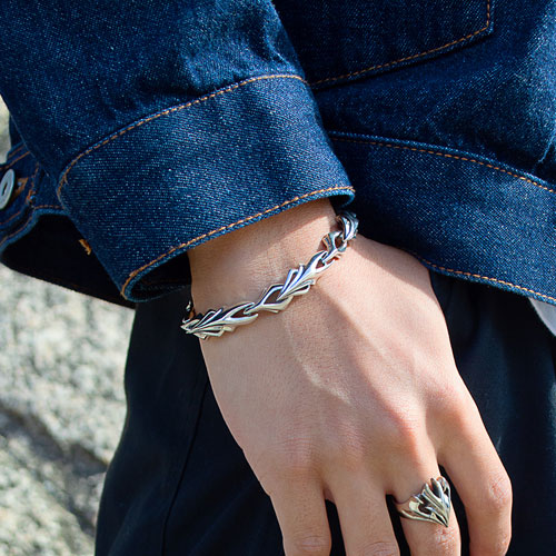 ≪DAgDART/ダグダート≫シルバーブレスレット 【STARE】