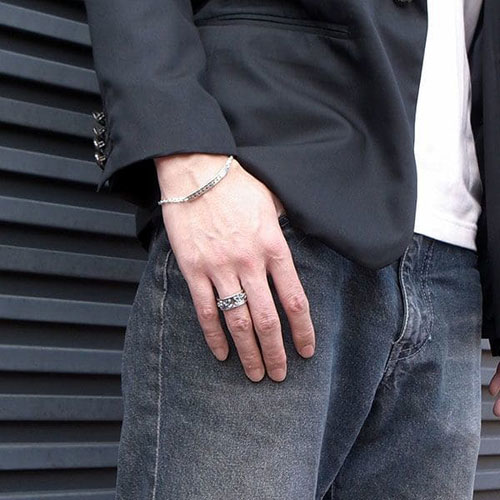 ≪DAgDART/ダグダート≫【メンズ】 ハート シルバーペアリング/刻印可能