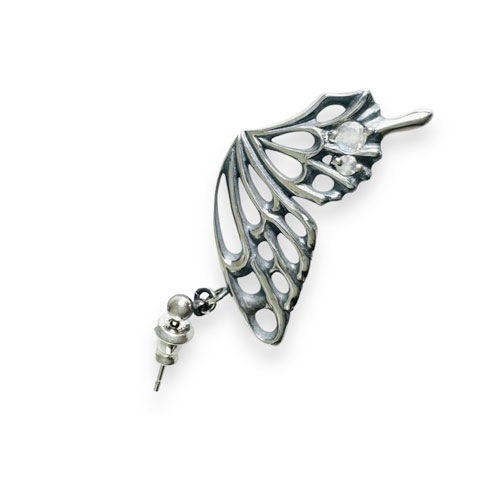 ≪Ageha≫蝶アゲハ シルバーピアス（右耳用）