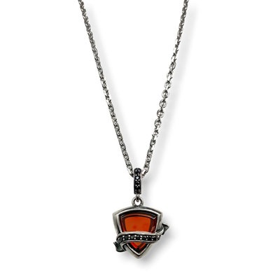 ≪FatimaDesign/ファティマデザイン≫ペアセット販売/デルタペンダントブラック&オレンジ