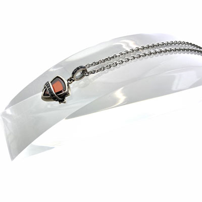 ≪FatimaDesign/ファティマデザイン≫ペアセット販売/デルタペンダントブラック&オレンジ