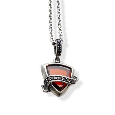 ≪FatimaDesign/ファティマデザイン≫ペアセット販売/デルタペンダントブラック&オレンジ