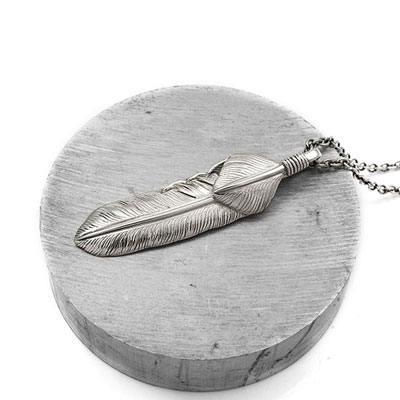 ≪DAgDART/ダグダート≫【Good Line】　フェザー＋ハートフェザー ペンダント/GL-003