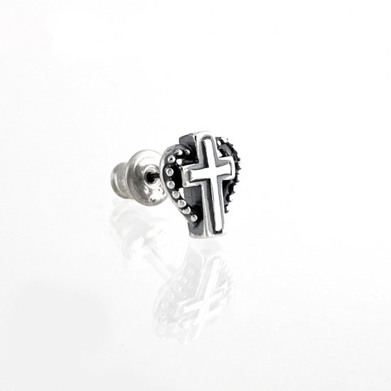 ≪Beautesque/ビュウテスク≫Cross Heart/シルバーピアス
