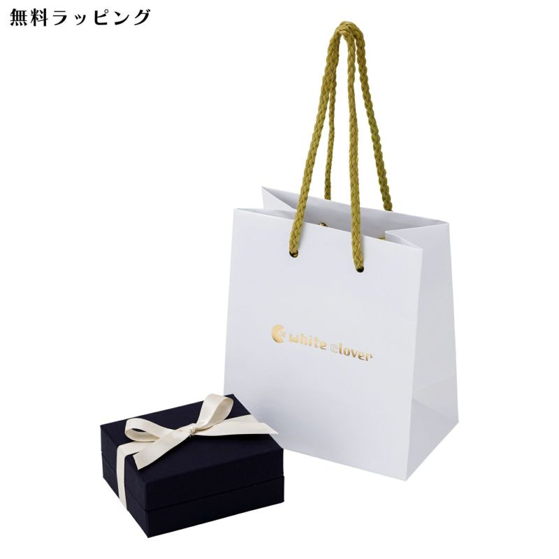 ≪white clover/ホワイトクローバー≫ペアネックレス ステンレス クロス