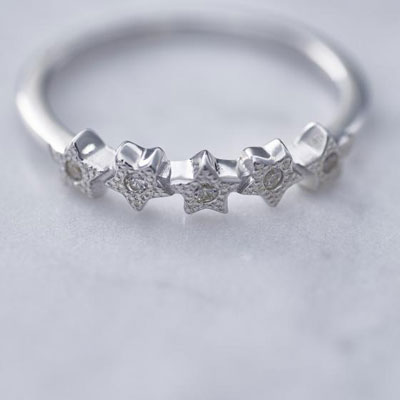 ≪Crescent Luna/クレセントルナ≫ METEORITO RING /メテオリトリング  SILVER