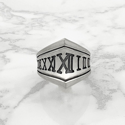 ≪Mad Graffiti/マッドグラフィティ≫アブソリュート アラウンド ナロー”M”リング ブラック 