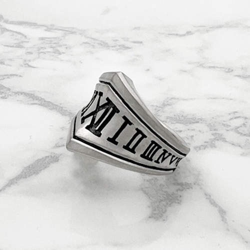 ≪Mad Graffiti/マッドグラフィティ≫アブソリュート アラウンド ナロー”M”リング ブラック 