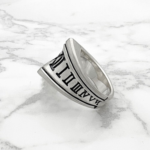 ≪Mad Graffiti/マッドグラフィティ≫アブソリュート アラウンド ナロー”M”リング ブラック 