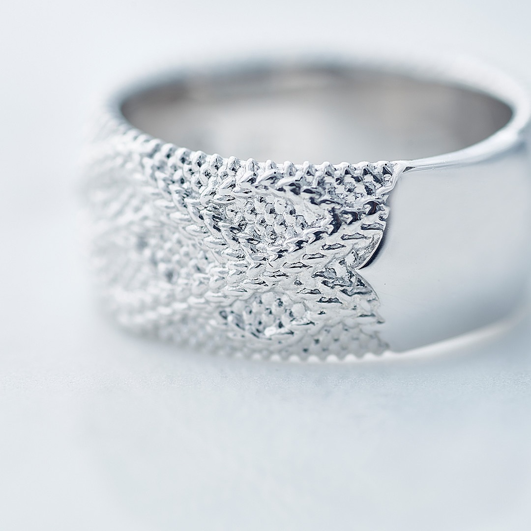 ≪Crescent Luna/クレセントルナ≫ TEXTIL RING   /テキスタイルリング SILVER