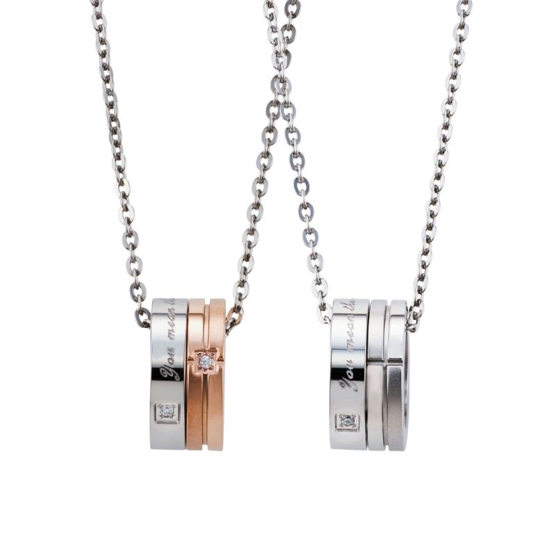 ≪white clover/ホワイトクローバー≫ペアネックレス ステンレス