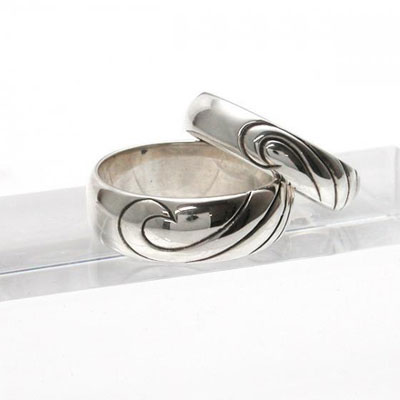 ≪DAgDART/ダグダート≫【ペア】合わせるとハート シルバーペアリング  /刻印可能