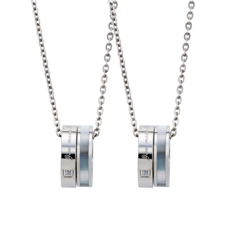 ≪white clover/ホワイトクローバー≫ペアネックレス ステンレス