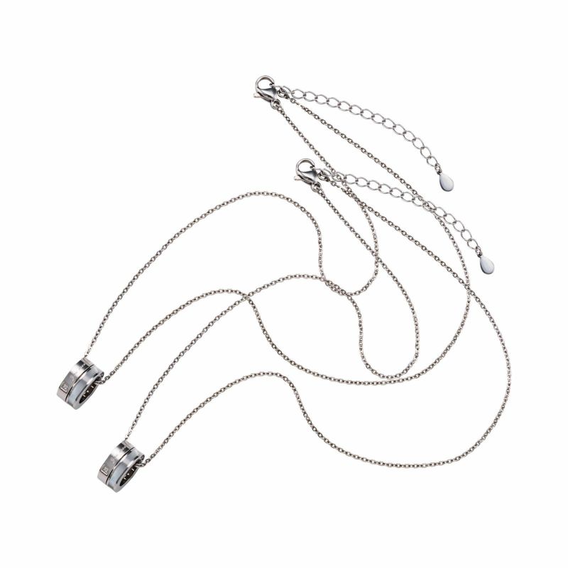 ≪white clover/ホワイトクローバー≫ペアネックレス ステンレス