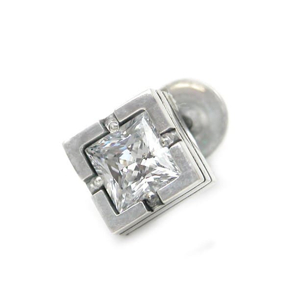 ≪DAgDART/ダグダート≫【Glass】キュービックジルコニア×シルバーピアス 