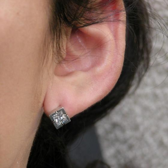 ≪DAgDART/ダグダート≫【Glass】キュービックジルコニア×シルバーピアス 