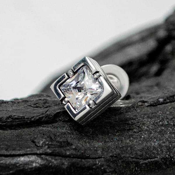 ≪DAgDART/ダグダート≫【Glass】キュービックジルコニア×シルバーピアス 