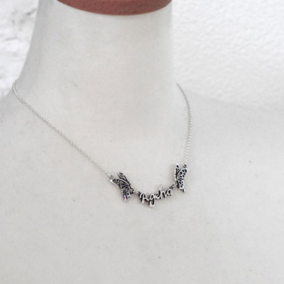 ≪Ageha≫蝶アゲハ ロゴネックレス　