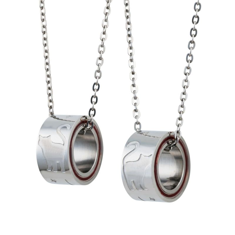 ≪white clover/ホワイトクローバー≫ペアネックレス ステンレス