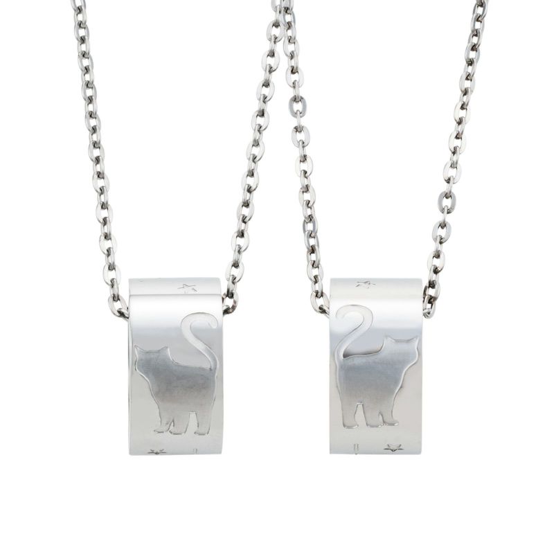 ≪white clover/ホワイトクローバー≫ペアネックレス ステンレス