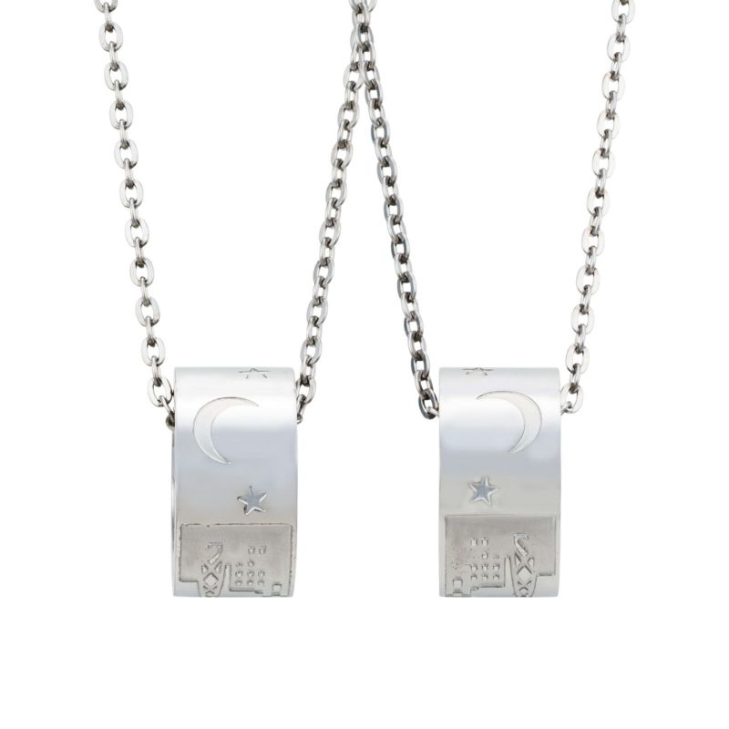 ≪white clover/ホワイトクローバー≫ペアネックレス ステンレス