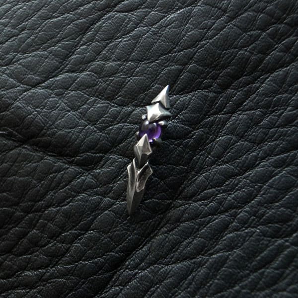 ≪DAgDART/ダグダート≫【D.four -color of wish-】アメジスト/ブルートパーズ/オニキス×シルバーピアス 