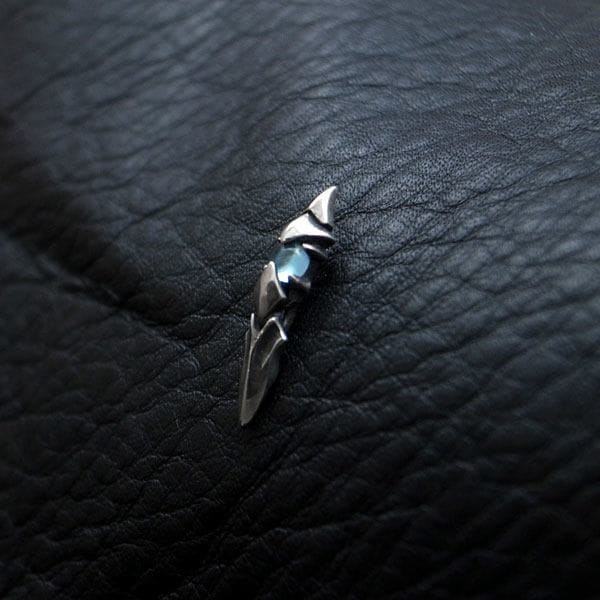 ≪DAgDART/ダグダート≫【D.four -color of wish-】アメジスト/ブルートパーズ/オニキス×シルバーピアス 