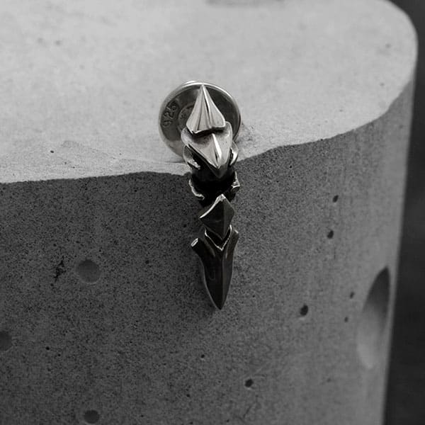 ≪DAgDART/ダグダート≫【D.four -color of wish-】アメジスト/ブルートパーズ/オニキス×シルバーピアス 