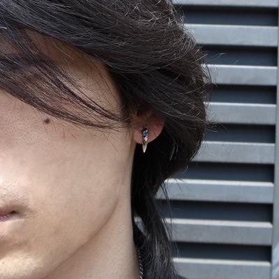 ≪DAgDART/ダグダート≫【D.four -color of wish-】アメジスト/ブルートパーズ/オニキス×シルバーピアス 