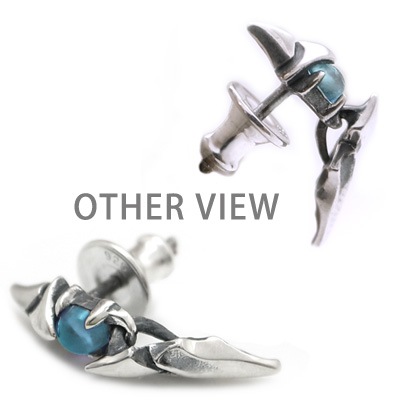 ≪DAgDART/ダグダート≫【D.four -color of wish-】アメジスト/ブルートパーズ/オニキス×シルバーピアス 