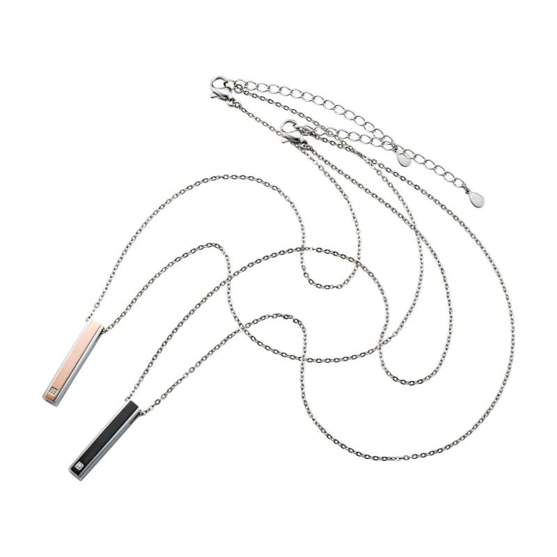 ≪white clover/ホワイトクローバー≫ペアネックレス ステンレス