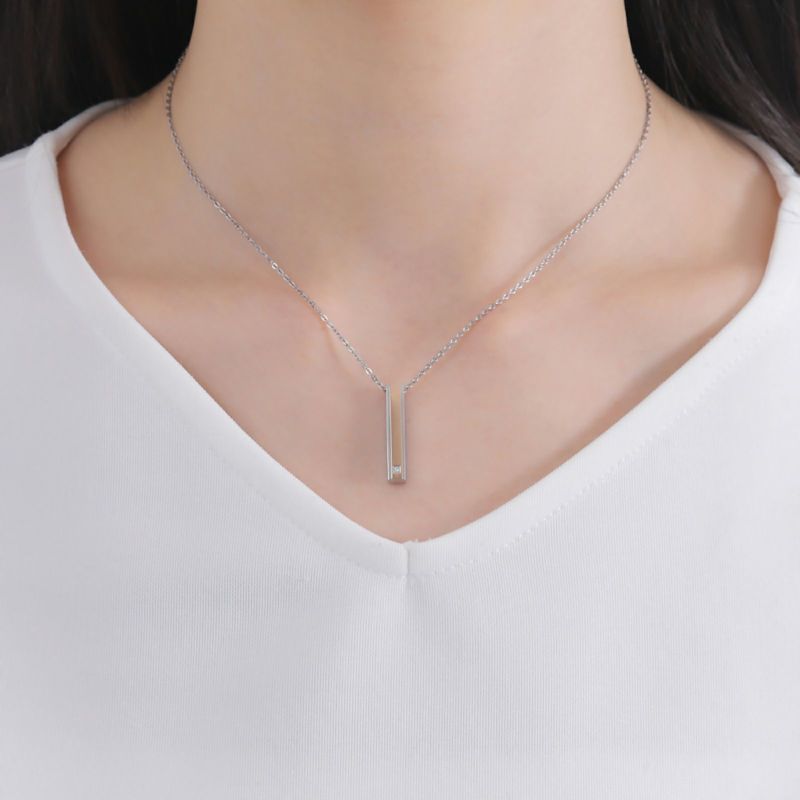 ≪white clover/ホワイトクローバー≫ペアネックレス ステンレス